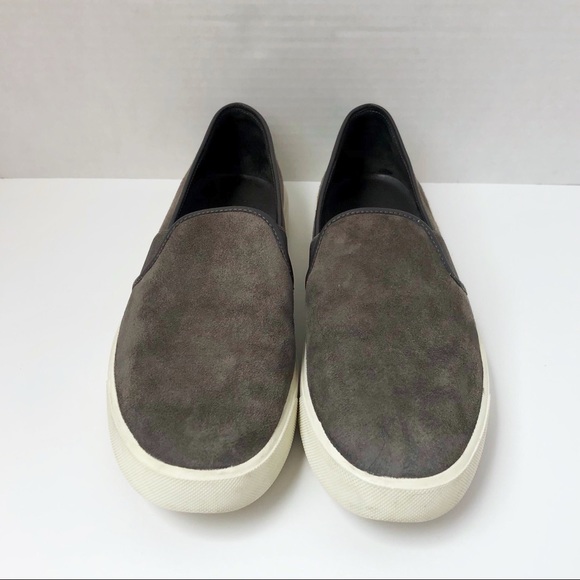 Vince Gray Suede Slip On Sneakers - Picture 6 of 10